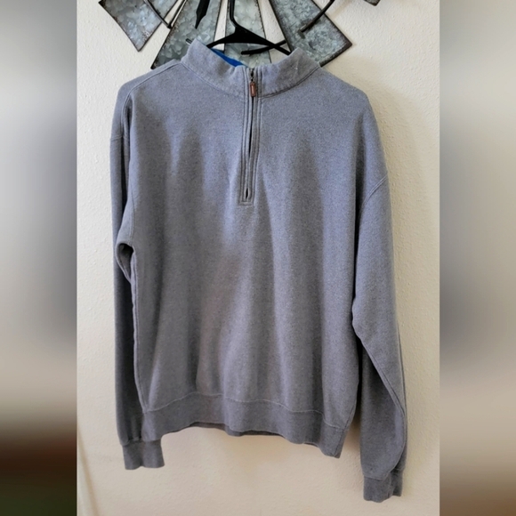 Peter Millar Other - Peter Millar 100 cotton gray Men's pullover sweater size Medium .